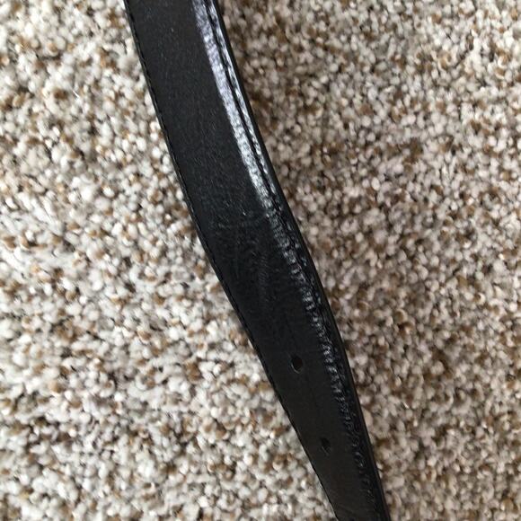 Alton Lane Italian Leather Belt Size 44 Black USA Made Classic Menswear - Picture 10 of 16